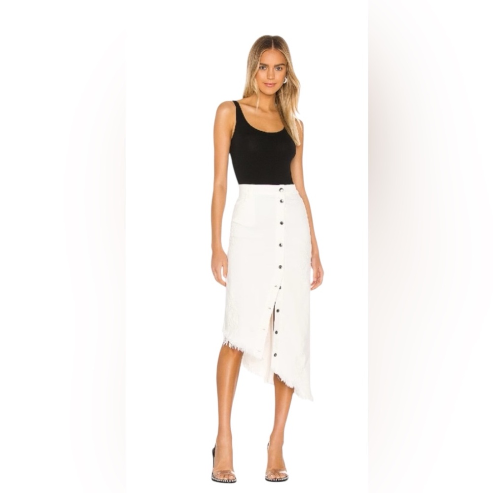 Retrofete Maude Skirt white denim size small